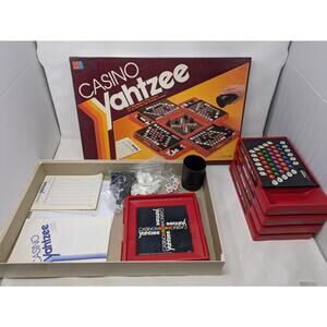 Vintage 1986 - CASINO YAHTZEE Dice Board Game - Milton Bradley